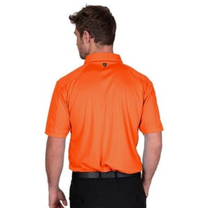 Island Green Mens Topstitched Golf Polo Shirt (Burnt Orange)