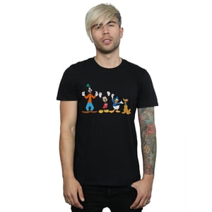 Disney Mens Mickey Mouse Friends T-Shirt (Black)