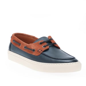 Men's Ted Baker Euenb Leather & Suede Boat Shoes in Navy