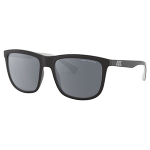 Armani Exchange Square Heren Mat Zwart Zilver Spiegel Gepolariseerd AX4093S