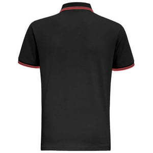 Asquith & Fox Mens Classic Fit Tipped Polo Shirt (Black/ Orange)