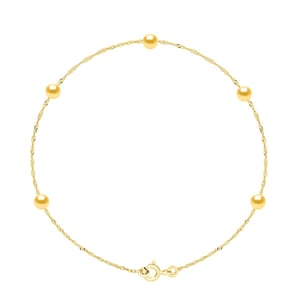 Armband - 5 Echte Gecultiveerde Zoetwaterparels Rond 4-5 mm