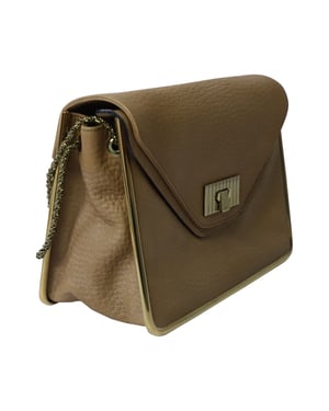 Chloe Sally Shoulder Bag in Caramel Brown Leather