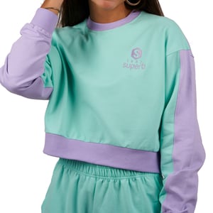 Be Happy RSC-S2102 women's short long-sleeved round neck sweatshirt