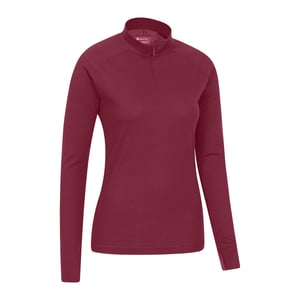 Mountain Warehouse Talus Zip Neck långärmad termotröja för damer/kvinnor (rosa)