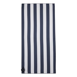 Regatta Striped Microfibre Beach Towel (Navy/White)