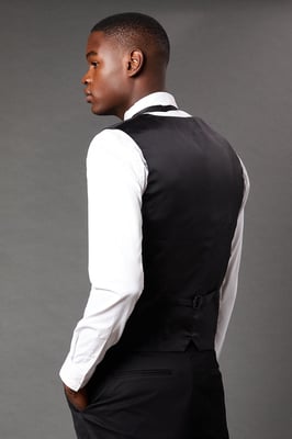 Slim Fit Black Tuxedo Suit Waistcoat