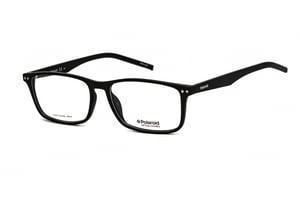 Polaroid rechthoekige zwarte unisex vrouwelijke bril frames