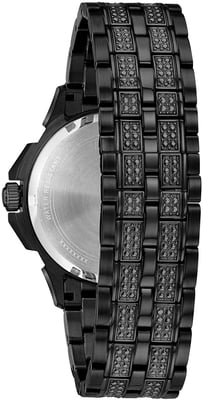Bulova Crystal Octava Heren Zwarte Horloge 98C134