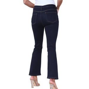 Dames Magic Shaping High Waisted Slim Flare Leg Jeans in Indigo