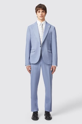 Buscot Slim Fit Blue Trousers