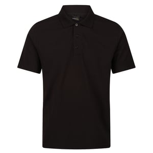 Regatta Mens Pro 65/35 Kortärmad Polotröja (Svart)