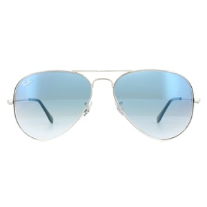 Ray-Ban Aviator Mens Silver Gradient Light Blue Sunglasses