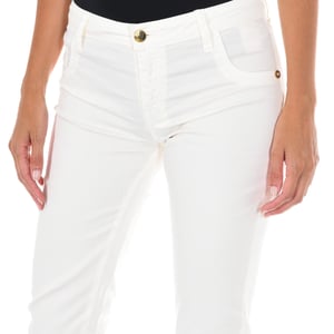 Long denim pants made of elastic fabric 70DB50192-T092 woman