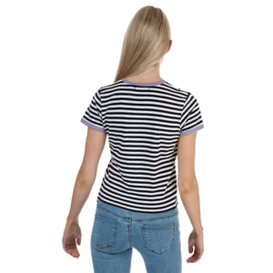 Zwart gestreept Brave Soul-T-shirt voor dames