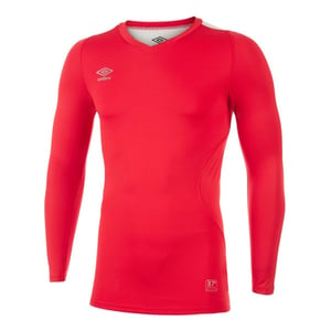 Umbro Mens Elite V Neck Base Layer Top (Vermillion)