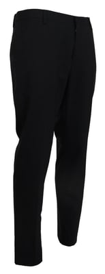Dolce & Gabbana Grijze Wollen Stretch Formele Slim Fit Herenpants