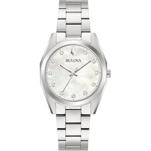Bulova Surveyor Dames Zilveren Horloge 96P228