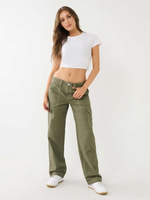 Military Single Needle Cargo Pant in Olive