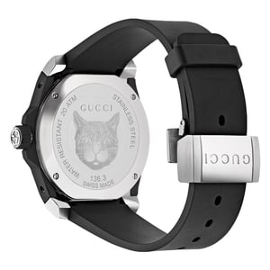 Gucci YA136320 Feline Motief Zwarte Wijzerplaat Unisex horloge