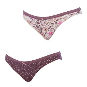 Set van 2 Mini Katoenen Slipjes 1031034 Dames
