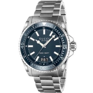 Gucci - Dive Stainless Steel Bracelet Blue Dial Men's XL Watch