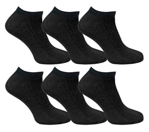 Kids 100% Cotton Ankle Socks | Sock Snob | Low Cut Trainer Socks for Boys & Girls - Black