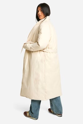 Maternity Belted Duvet Puffer Coat