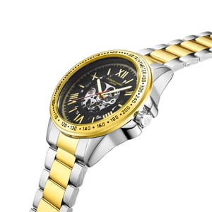 Met de hand gemonteerd, beperkt verkrijgbaar, automatisch Techtonic Two Tone-horloge van Anthony James
