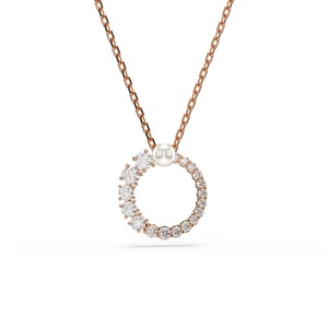 Swarovski 'Matrix' Dames Gouden Geplateerde Metalen Ketting - Roze 5692265