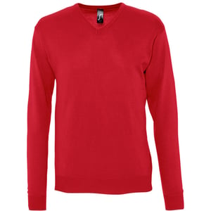 SOLS Heren Galaxy V Hals Trui (Rood)