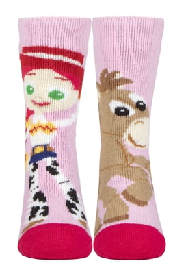 Kids Toy Story Thermal Socks | Heat Holders | Winter Novelty Socks for Boys & Girls | Woody & Buzz, Jessie & Bullseye - Jessie & Bullseye