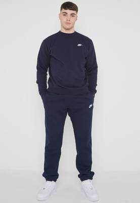 Nike Heren Club Fleece volledig trainingspak set marineblauw