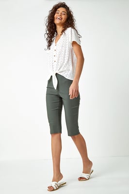 Knee Length Stretch Shorts