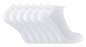 Sock Snob - 6 Pack Ladies Low Cut Bamboo Organic Cotton Trainer Socks