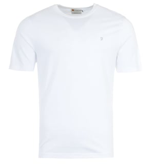 Farah Eddie T-shirt met ronde hals voor heren, wit