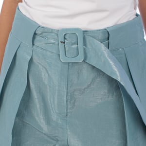Plisserade shorts med hög midja 5NP41T Dam