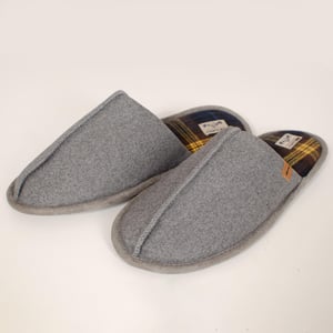 Mens Grey Mule Slippers