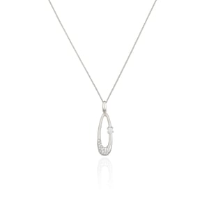 Orphelia Dames 925 Sterling Zilveren Ketting met Hanger - Zilver PEN-2082