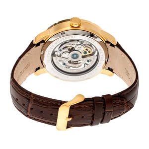 Heritor automatisch Ryder-skelethorloge met leren band
