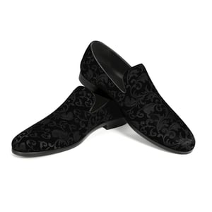Penny Loafers med elegant jacquard för herr Svart