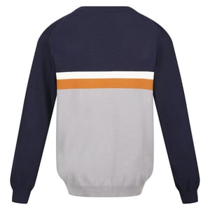 Regatta Heren Kaelen Colour Block Gebreide trui (Marine / Stormgrijs)