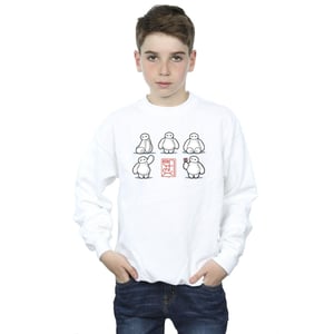 Disney Jongens Big Hero 6 Baymax Veel houdingen Sweatshirt (Wit)