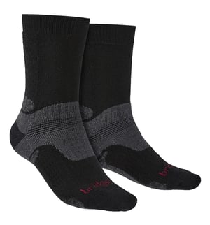 Bridgedale - Mens Hiking Midweight Merino Wool Socks - Black