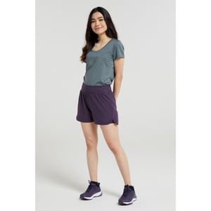 Mountain Warehouse Dames/Dames dubbellaags hardloopshort (Donkerpaars)