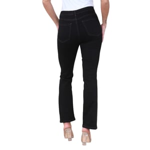 Dames Magic Shaping Slim Flare Leg Jeans met hoge taille in zwart