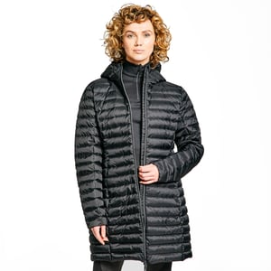 Peter Storm Women's Long Down Insulated and Water Repellent Jacket with Hood, Winter Coat