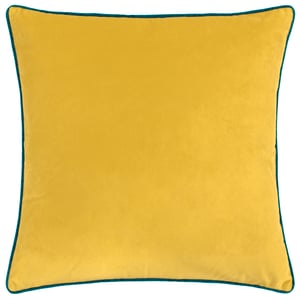 Paoletti Meridian Piped Velvet Feather Filled Cushion