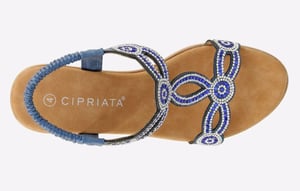 Cipriata Ora Jewelled Wedge Sandal Womens