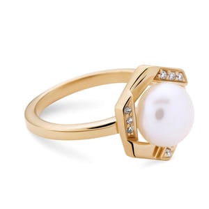 Orphelia Dames 925 Zilver Ring - Goud ZR-7469/G